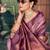 Light purple silk zari woven saree with blouse