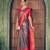 Grey silk zari woven saree with blouse