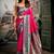 Pink soft silk zari woven saree with blouse