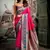 Pink soft silk zari woven saree with blouse