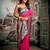 Pink soft silk zari woven saree with blouse