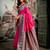 Pink soft silk zari woven saree with blouse