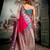 Pink soft silk zari woven saree with blouse