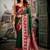 Bottle green soft silk zari woven saree with blouse