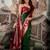 Bottle green soft silk zari woven saree with blouse
