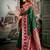 Bottle green soft silk zari woven saree with blouse