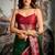 Bottle green soft silk zari woven saree with blouse