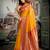 Yellow soft silk zari woven saree with blouse