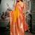 Yellow soft silk zari woven saree with blouse