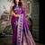 Purple soft silk zari woven saree with blouse