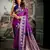 Purple soft silk zari woven saree with blouse