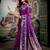 Purple soft silk zari woven saree with blouse
