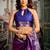Purple soft silk zari woven saree with blouse