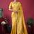 Mustard tissue silk zari woven saree with blouse