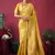 Mustard tissue silk zari woven saree with blouse