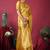 Mustard tissue silk zari woven saree with blouse