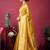 Mustard tissue silk zari woven saree with blouse