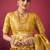 Mustard tissue silk zari woven saree with blouse