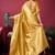 Mustard tissue silk zari woven saree with blouse