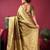 Mehendi tissue silk zari woven saree with blouse