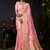 Baby pink organza khadi zari woven saree with blouse
