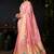 Baby pink organza khadi zari woven saree with blouse