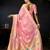 Baby pink organza khadi zari woven saree with blouse