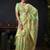 Green organza khadi zari woven saree with blouse