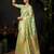 Green organza khadi zari woven saree with blouse