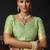 Green organza khadi zari woven saree with blouse