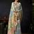 Grey organza khadi zari woven saree with blouse