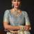 Grey organza khadi zari woven saree with blouse