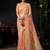 Peach organza khadi zari woven saree with blouse