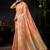 Peach organza khadi zari woven saree with blouse