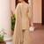 Cream zari sequence embroidery work mos satin ready to wear sharara suit for women's