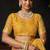 Yellow organza khadi zari woven saree with blouse