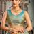Turquoise premium soft silk zari woven saree with blouse