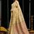 Beige soft spun cotton zari woven saree with blouse