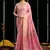 Pink soft spun cotton zari woven saree with blouse