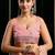 Pink soft spun cotton zari woven saree with blouse