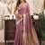 Wine khadi cotton zari woven saree with blouse