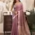Wine khadi cotton zari woven saree with blouse