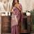 Wine khadi cotton zari woven saree with blouse