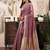 Wine khadi cotton zari woven saree with blouse
