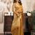 Mustard khadi cotton zari woven saree with blouse