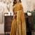 Mustard khadi cotton zari woven saree with blouse