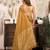 Mustard khadi cotton zari woven saree with blouse
