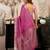 Magenta khadi cotton zari woven saree with blouse