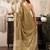 Beige khadi cotton zari woven saree with blouse