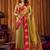 Mehendi soft tissue zari woven saree with blouse